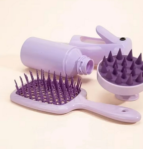 Pink Silicone Scalp Massage Combs Hair Brush