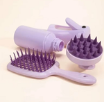 Charger l&#39;image dans la galerie, Pink Silicone Scalp Massage Combs Hair Brush
