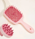 Charger l&#39;image dans la galerie, Pink Silicone Scalp Massage Combs Hair Brush
