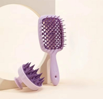 Charger l&#39;image dans la galerie, Pink Silicone Scalp Massage Combs Hair Brush
