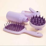 Charger l&#39;image dans la galerie, Pink Silicone Scalp Massage Combs Hair Brush
