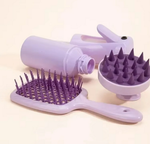 Charger l&#39;image dans la galerie, Pink Silicone Scalp Massage Combs Hair Brush
