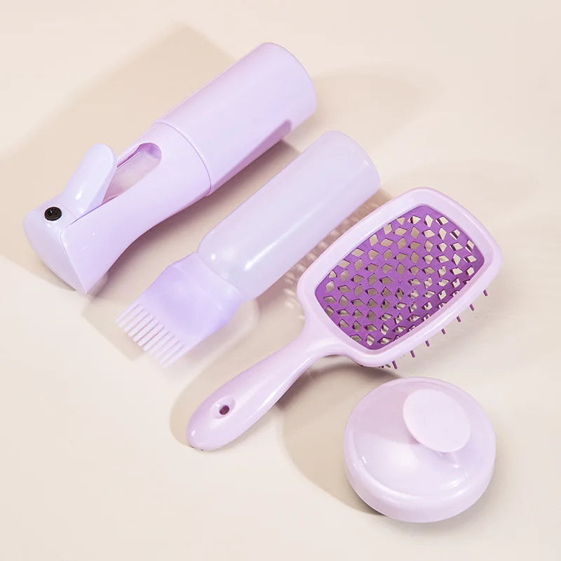 Pink Silicone Scalp Massage Combs Hair Brush