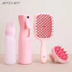 Charger l&#39;image dans la galerie, Pink Silicone Scalp Massage Combs Hair Brush
