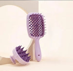 Charger l&#39;image dans la galerie, Pink Silicone Scalp Massage Combs Hair Brush
